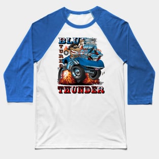 Blue Thunder Race Car Baseball T-Shirt